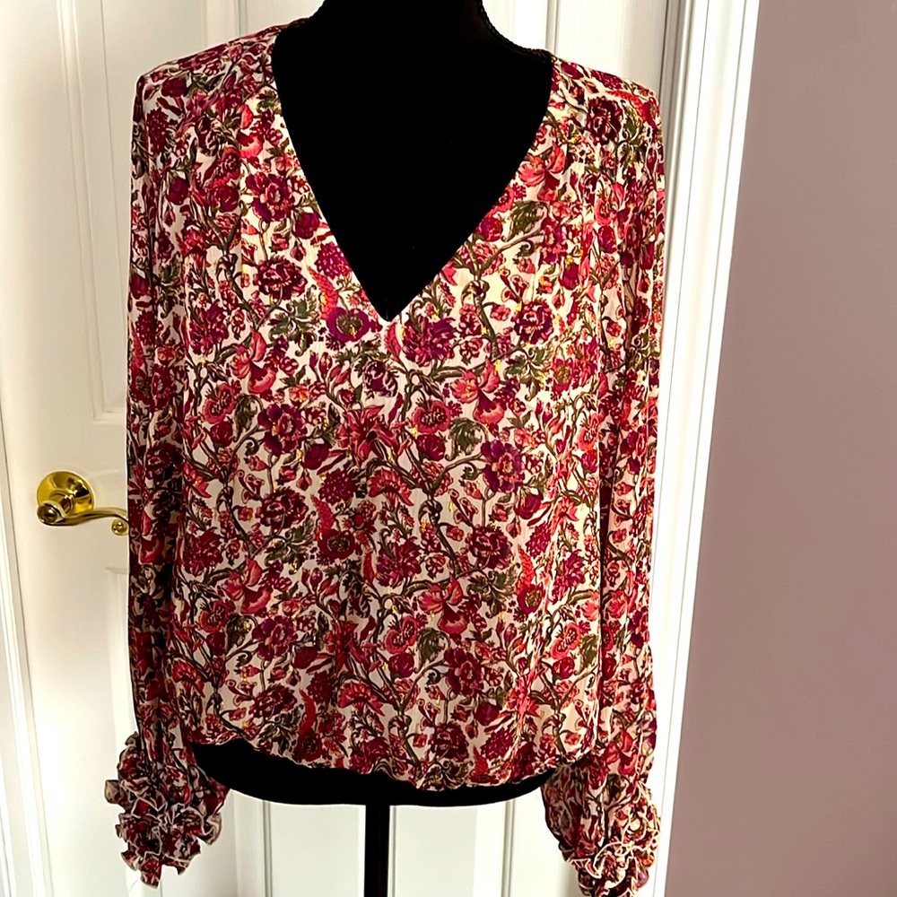 NWOT - Express Blouse with Ruffle Cuffs